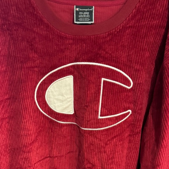 Champion Red Men's corduroy Shirt NWT - Picture 4 of 4